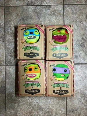 Fuggler TMNT Teenage Mutant Ninja Full Set Of 4 Donatello Leonardo Raphael Mikey - Image 1 of 2