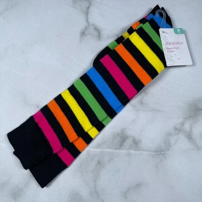 Xhilaration Mujer Calcetines Hasta la Rodilla Rayas Multicolor para Zapato Talla 4-10 Foto 1 de 4