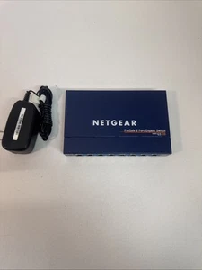 NetGear GS108 ProSafe 8-port Gigabit Switch v3 W/power Adapter - Picture 1 of 5