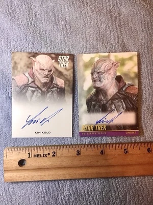 2 Star Trek Beyond Autograph Cards Kim Kold As Zavanko - Image 1 of 4
