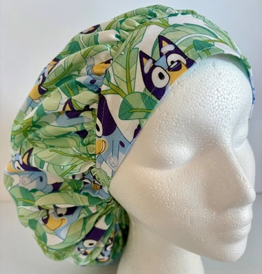 Bluey Print Size Large Medical Bouffant Scrub Cap Surgery Hat - Image 1 of 4