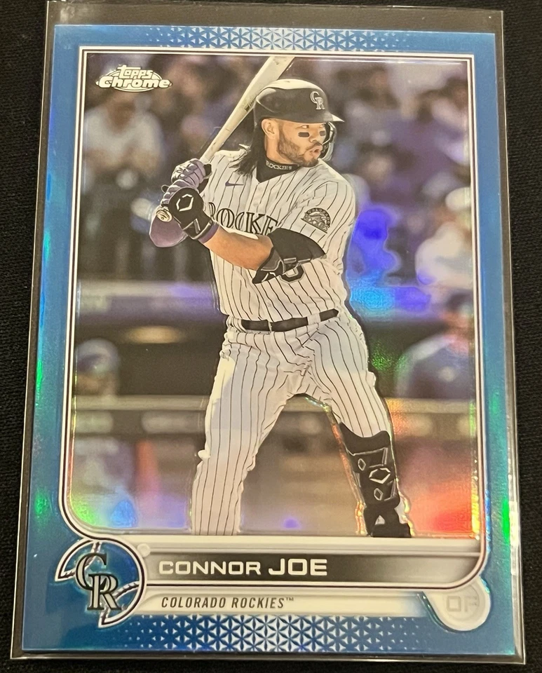 2022 Topps Chrome Connor Joe #USC33 Blue Refractor /199 Colorado Rockies - Image 1 of 4