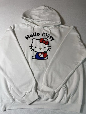 Hello Kitty Sanrio белый толстовка с капюшоном размер XL графический принт пуловер толстовка - Изображение 1 из 4