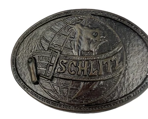 Schlitz Bier Gürtelschnalle Brauerei Milwaukee Wisconsin Pabst Lager 3,5" 3 Unzen - Bild 1 von 5