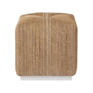 Coastal Living by Universal Furniture Escape Brown Rattan Ottoman Foot Stool - Picture 1 of 3