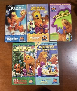 LOT (5) Bear In Big Blue House RARE VHS - Picture 1 of 2