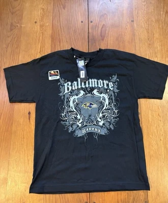 Nueva Camiseta Baltimore Ravens Reebok NFL Retro Juvenil Talla Grande Negra Foto 1 de 4