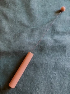 Tensor, Einhandrute, Lebensmittelprüfung ca. 36 cm Buchenholzgriff mit Kugel neu - Bild 1 von 2