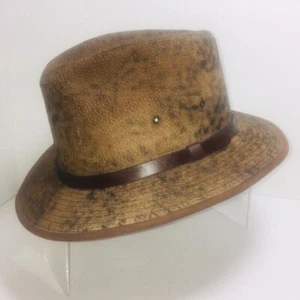 Henschel Hat Co. USA Safari Brown Oiled Gent's Panama Hat Med Jurassic Park - Picture 1 of 12
