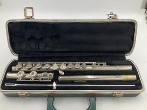 Flute Bundy by Selmer Vintage Silver Hard Case Wind Instrument Band Music Keys - Picture 1 of 11