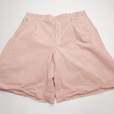 Cutter And Buck Shorts Size EUR 50 Red Seersucker Stripe 31W 9 Inseam Mens  - Image 1 of 4