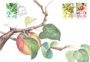 Finland 2014 FDC - Fruit Trees - Apple - Pear - Cherry - Ladybug - Fruit Cancel - Picture 1 of 2