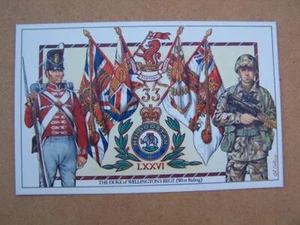 Postal de uniforme militar impresa - Regimiento del Duque de Wellington - Imagen 1 de 1