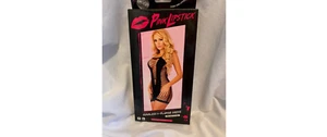 Pink Lipstick Seamless V-plunge Dress Black One Size - Picture 1 of 5