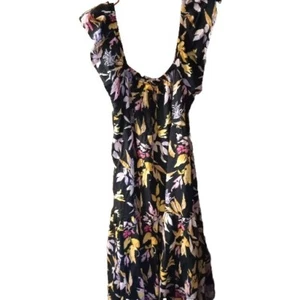 Time And Tru Multicolored Floral Square Neck Tiered Medium Dress - Picture 1 of 13