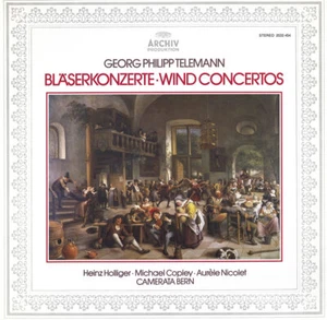 TELEMANN Wind Concertos HOLLIGER Oboe NICOLET Flute ARCHIV 2533454 Gatefold NM - Picture 1 of 3