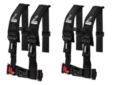 4 Point Harness Black 3” Dragonfire Set 2 Polaris RZR RANGER GENERAL XP 900 1000 - Image 1 of 2