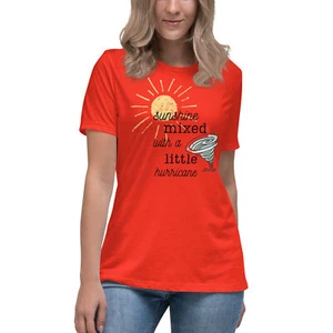 Sunshine Mixed With A Little Hurricane Women's Relaxed T-Shirt - Picture 1 of 15