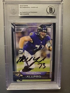 MARSHAL YANDA Rookie AUTO 2015 Topps #273 Beckett BAS Authenticated Future HOF - Picture 1 of 2