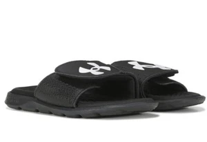 NEW Under Armour Boys Ignite VI Black Slide Sandals Boys Size 11 Youth NWT - Picture 1 of 7