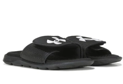 NEW Under Armour Boys Ignite VI Black Slide Sandals Boys Size 11 Youth NWT - Image 1 of 4