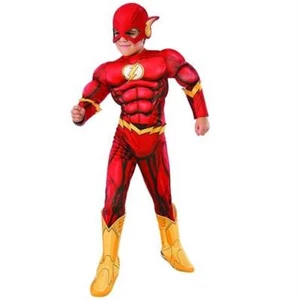 Boys DC Comics Deluxe Child Flash Rubies Fancy Dress Costume - Picture 1 of 5