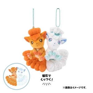 Pokemon Center Magnet Pair Mascot Vulpix & Alolan Vulpix NITAMONO DOUSHI New FS - Picture 1 of 10