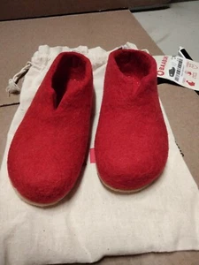 Baabuk Gus Wool Toddler Slippers Red Size 11 - Picture 1 of 8