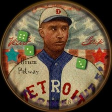 BRUCE PETWAY H813-4 HELMAR #48 DETROIT STARS ART GAME--RARE! NEGRO LEAGUE