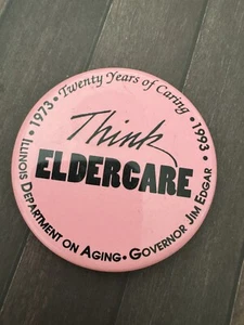 Vintage 1993 Illinois Department On Aging 20 Altenpflege Jubiläum Gouverneur Edgar Anstecknadel - Bild 1 von 7