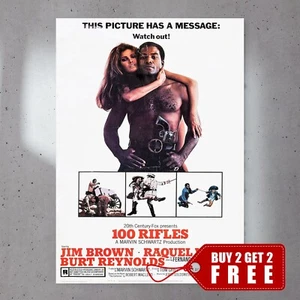 100 Rifles (1969) A4 Movie Poster on Premium Gloss 230gsm Paper 002 - Picture 1 of 2