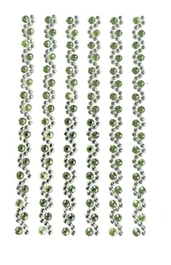 Pegatinas de estrás verde y plateado Apple para álbum de recortes cumpleaños o manualidades de boda - Imagen 1 de 1