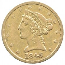 1845 $5 Liberty Head Gold Half Eagle *1513