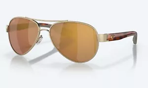Costa Del Mar Loreto Brushed Gold / Gold Mirror Polarized Glass 580G - NEW - Picture 1 of 5