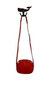 Vintage Salvatore Ferragamo Red Leather Crossbody Shoulder Bag Italy - Picture 1 of 17
