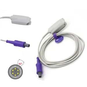 Fit For Mindray PM9000 Creative PC9000 Adult Finger Clip Spo2 Sensor Probe 2.2M - Picture 1 of 12