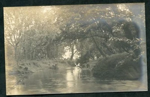 Tarkio Missouri mo creek river real photo postcard RPPC - Picture 1 of 2