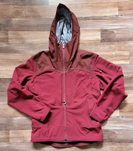 Patagonia Full Zip Burgundy Red Hooded Jacket Women's Size S PreOwned - Picture 1 of 13