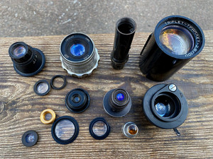 Lot of Focus SLR Camera Lenses. Untested. For Parts, Repair USSR Vintage