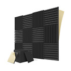 1X(12PCS Self-Adhesive Acoustic Panels,1X12X12Inch Sound Proof Foam Panels,For M
