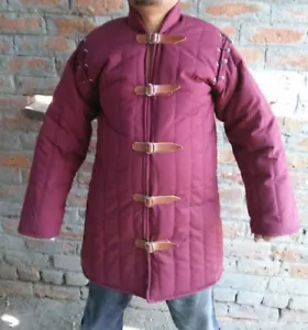 Medieval Thick Padded Gambeson Coat Aketon Jacket Armor Renaissance - Bild 1 von 2