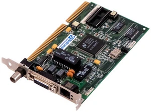 NETWORK CARD NATIONAL SEMICONDUCTOR 980010822-100 BNC RJ45 ISA - Bild 1 von 2