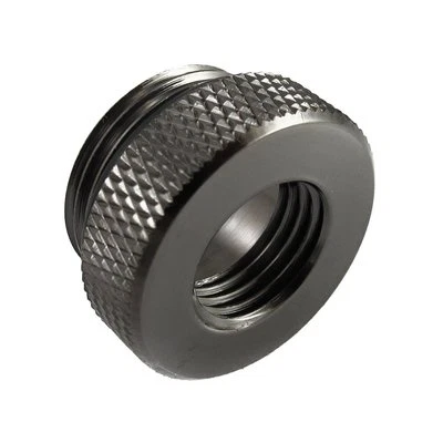 XSPC M20 to G1/4" Fillcap Adapter, Black Chrome  - Image 1 of 2