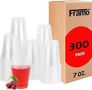 7 Oz Clear Plastic Cups – Disposable Cups for Parties, Picnics, BBQ and Events P - Picture 1 of 7