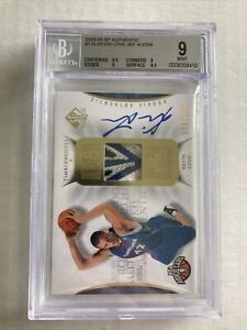 2008 SP Authentic Kevin Love RC SICK Game Used Jersey On Card Auto #/299 BGS 9