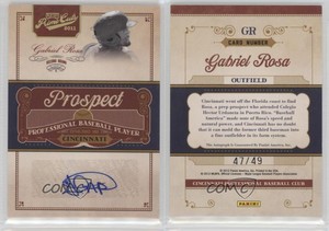2011 Playoff Prime Cuts Prospect Signatures Century Gold /49 Gabriel Rosa Auto