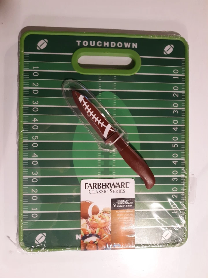 全新 Farberware 足球磨刀 Field 11 X 14 防滑切割板套装 — 第 1/4 张图片