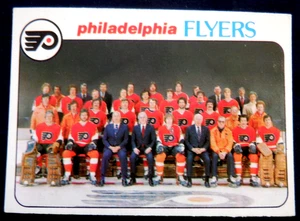 Tarjeta de foto/lista de verificación del equipo O-Pee-Chee Philadelphia Flyers 203, 1978-79 padre - Imagen 1 de 2