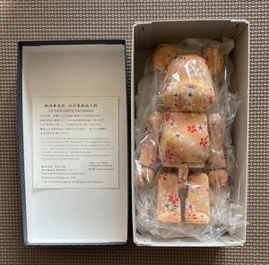 BE@RBRICK Kakinuma Edo Kimekomi Holzmaserung Kirschblüte Medicom Spielzeug GEÖFFNET NEU - Bild 1 von 10