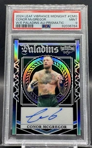 UFC 2024 CONOR MCGREGOR Auto Midnight Paladins Black Leaf Signatures #3/3 PSA 9 - Picture 1 of 2